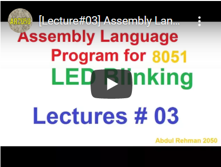 Assembly Language Program for LED Blinking for 8051
